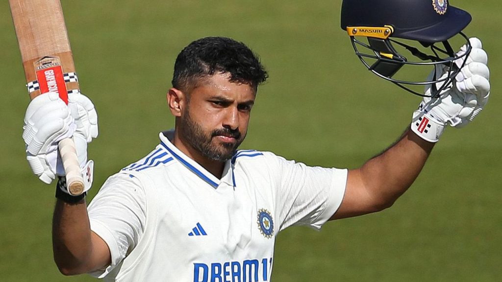 Karun Nair gives a huge boost to the Indian Test team by scoring 200 runs in the first unofficial Test between India A and England Lions.