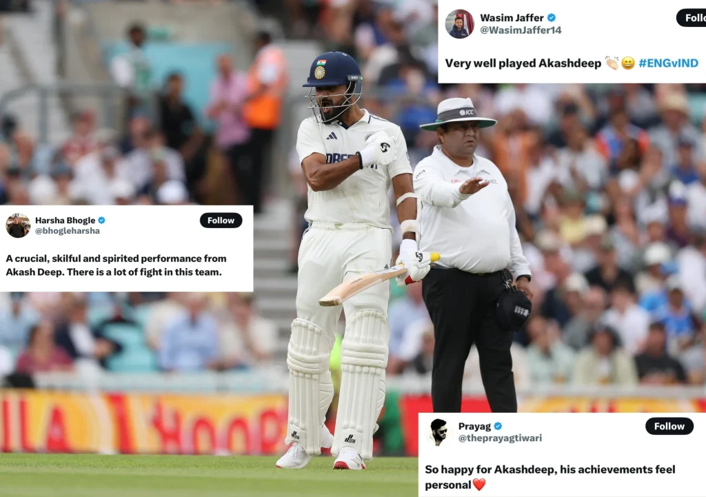 “A Fifty That Felt Like a Hundred” – Fans Applaud Akash Deep’s Gritty Batting Cameo at The Oval Test